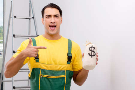 Construction worker working at the siteの写真素材