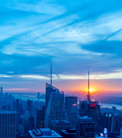 New York - DECEMBER 20, 2013: View of Lower Manhattan on Decembe
