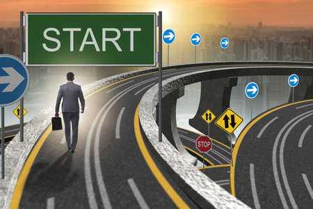 Businessman at the beginning of his careerの写真素材