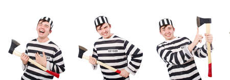 Funny prison inmate in conceptの写真素材