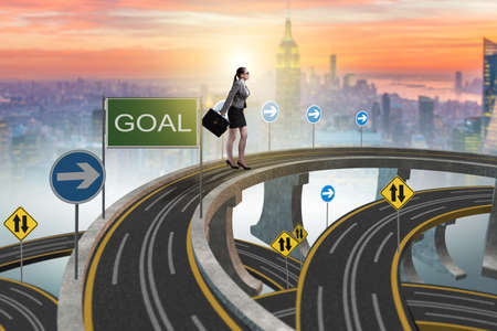 Business concept with goal metaphorの写真素材