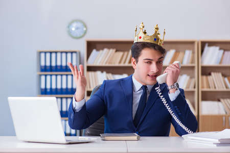 King businessman working in the officeの写真素材