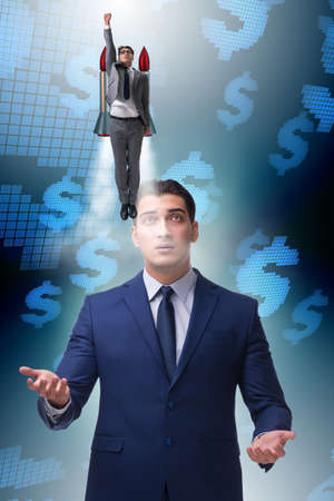 Businessman in start up business conceptの写真素材