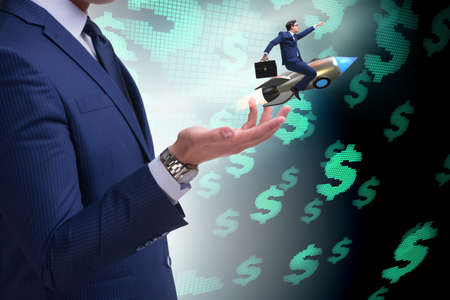 Businessman in start up business conceptの写真素材