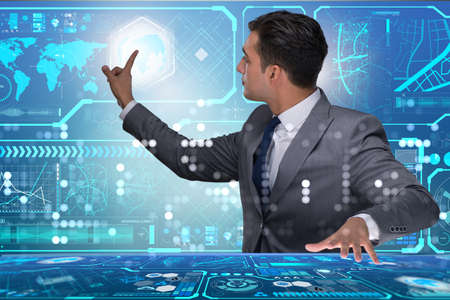 Businessman in global business concept