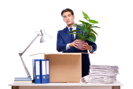 Businessman made redundant fired after dismissalの写真素材