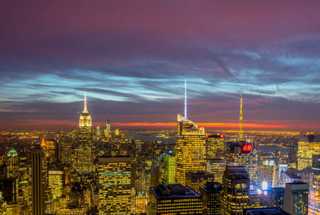 New York - DECEMBER 20, 2013: View of Lower Manhattan on Decembeのeditorial素材