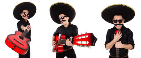 Funny mexican with sombrero hatの写真素材