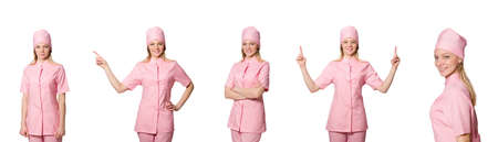 Young doctor isolated on the whiteの写真素材