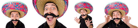 Funny mexican with sombrero hatの写真素材