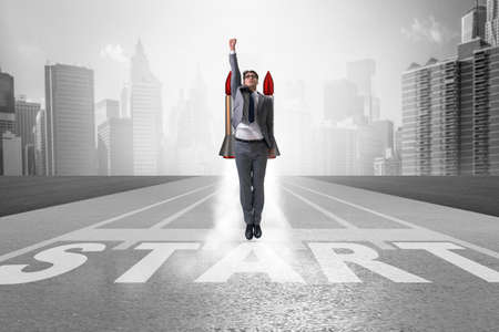 Businessman in start up business concept