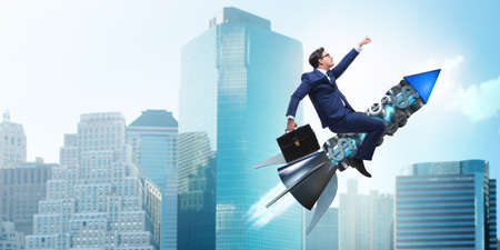 Businessman in start up business conceptの写真素材