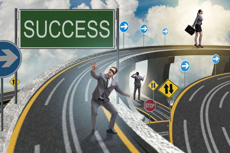 Businessman in business success conceptの写真素材