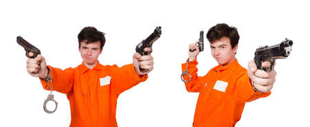 Funny prison inmate in conceptの写真素材