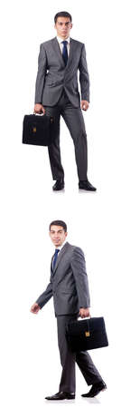 Handsome businessman isolated on whiteの写真素材