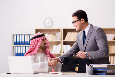 Diverse business concept with arab businessmanの写真素材