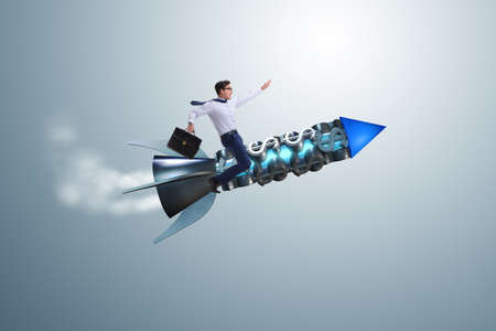 Businessman in start up business conceptの写真素材