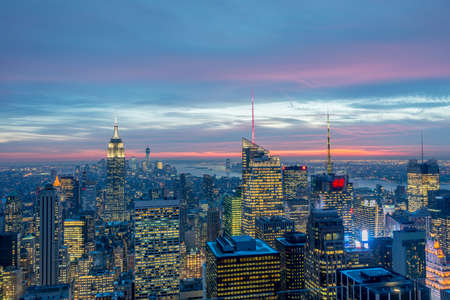 New York - DECEMBER 20, 2013: View of Lower Manhattan on Decembeのeditorial素材