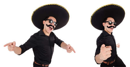 Funny mexican with sombrero in conceptの写真素材