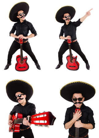Funny mexican with sombrero hatの写真素材