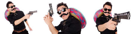 Funny mexican with sombrero hatの写真素材