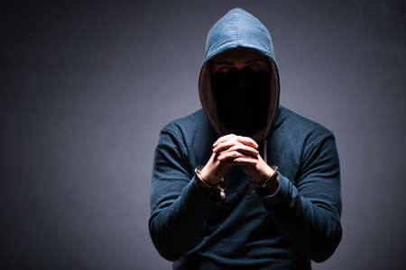 Hacker caught for this crimesの写真素材