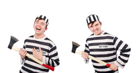 Funny prison inmate in conceptの写真素材