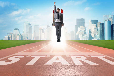 Businessman in start up business concept