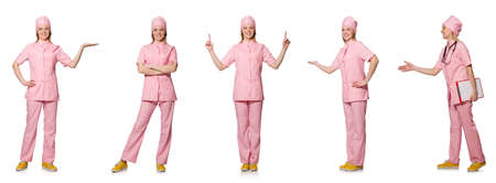 Young doctor isolated on the whiteの写真素材