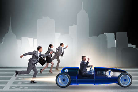 Competition concept with business people competingの写真素材