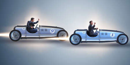 Competition concept with business people competing