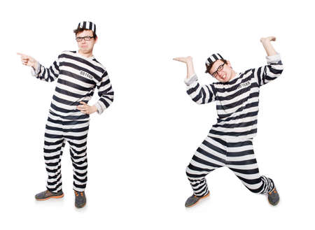 Funny prison inmate in conceptの写真素材