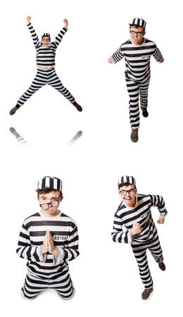 Funny prison inmate in conceptの写真素材