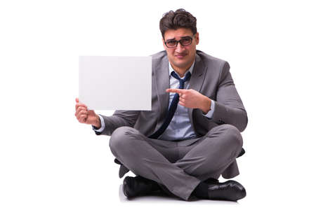 Bankrupt businessman isolated on white backgroundの写真素材