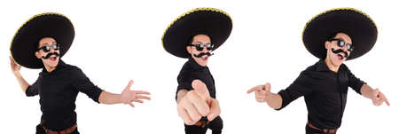 Funny mexican with sombrero in conceptの写真素材