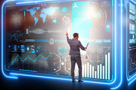 Businessman in global business concept