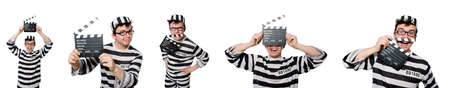 Funny prison inmate in conceptの写真素材