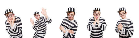 Funny prison inmate in conceptの写真素材
