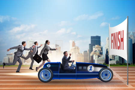 Competition concept with business people competingの写真素材