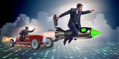 Competition concept with business people competingの写真素材