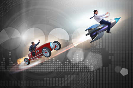 Competition concept with business people competingの写真素材