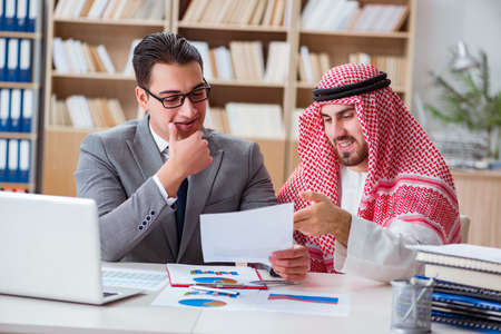 Diverse business concept with arab businessmanの写真素材