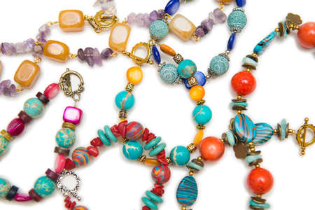 Elegant jewellery isolated on the whtie background