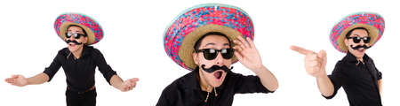 Funny mexican with sombrero in conceptの写真素材
