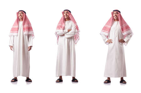 Arab man isolated on the whiteの写真素材