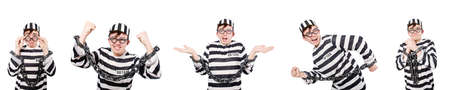 Funny prison inmate in concept