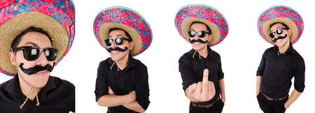 Funny mexican with sombrero in conceptの写真素材
