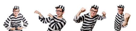 Funny prison inmate in conceptの写真素材