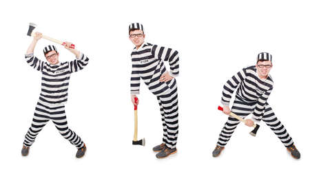 Funny prison inmate in conceptの写真素材