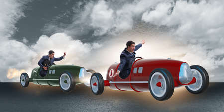 Competition concept with business people competingの写真素材